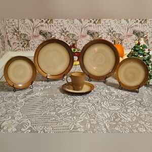 Vintage Sango Roma Caramel 4815 Dinner Set! 6 pcs!